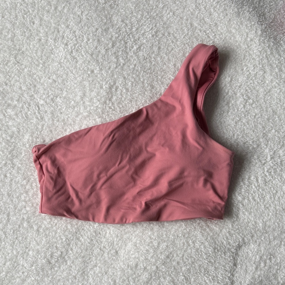 Ryderwear One-Shoulder Pink Sports Bra
